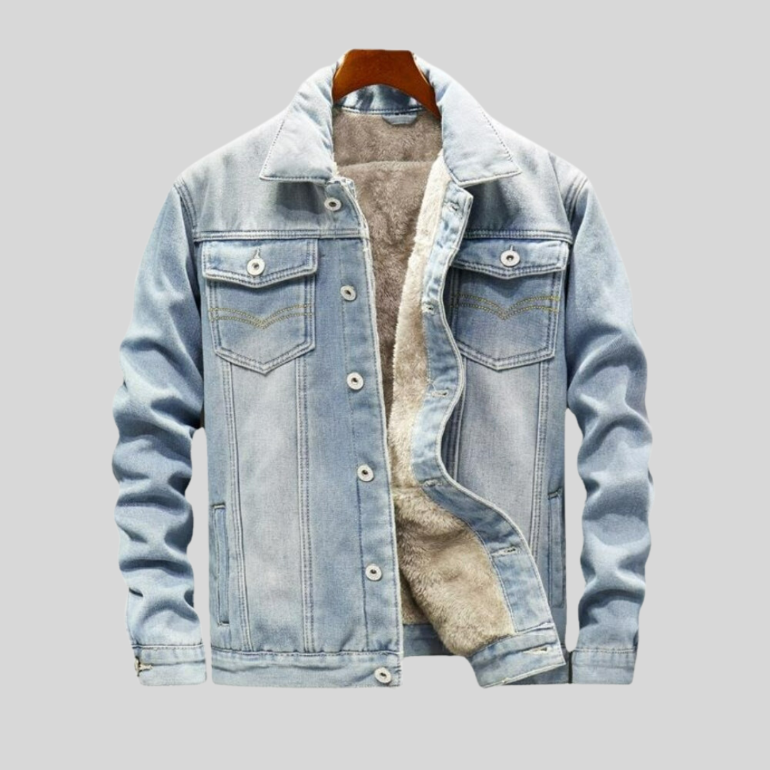 Sherpa-Lined Winter Denim Jacket
