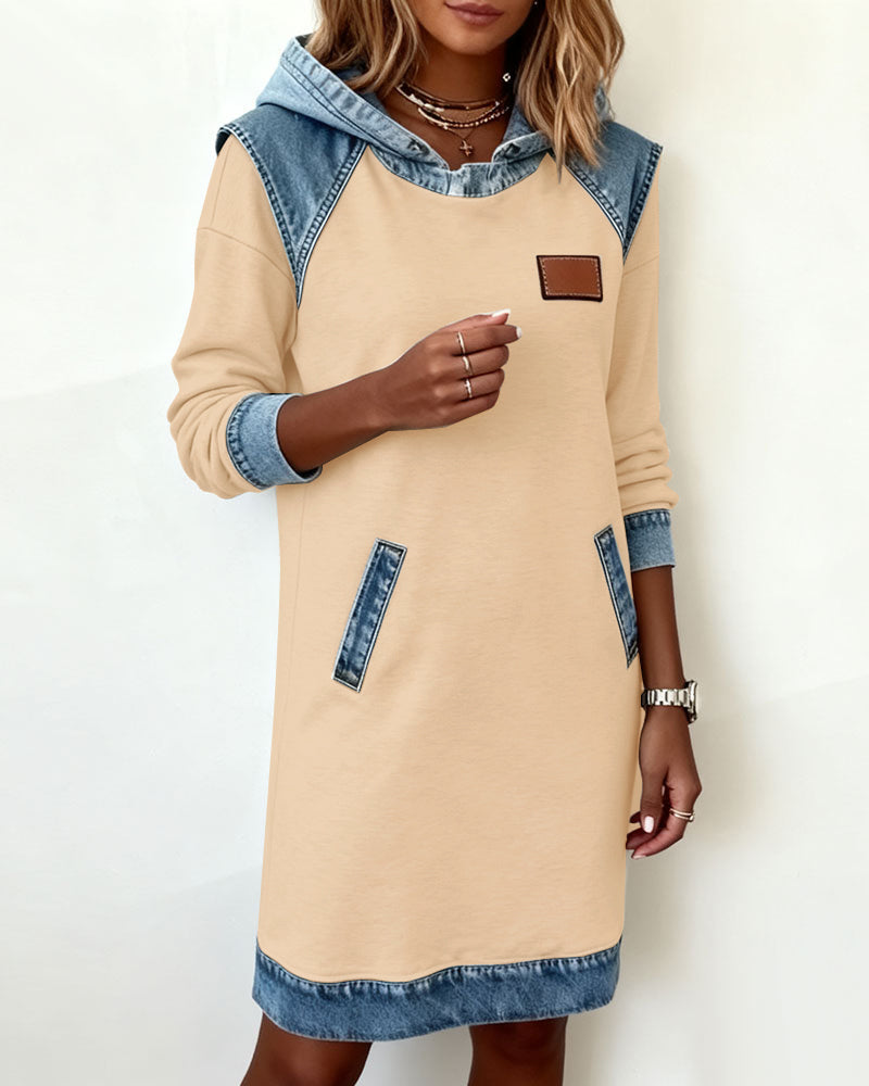 Mirelle Contrast Hoodie Dress