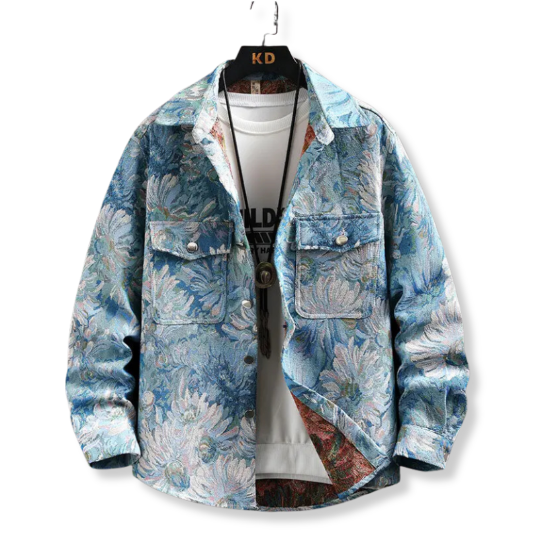 Tapestry Print Utility Jacket