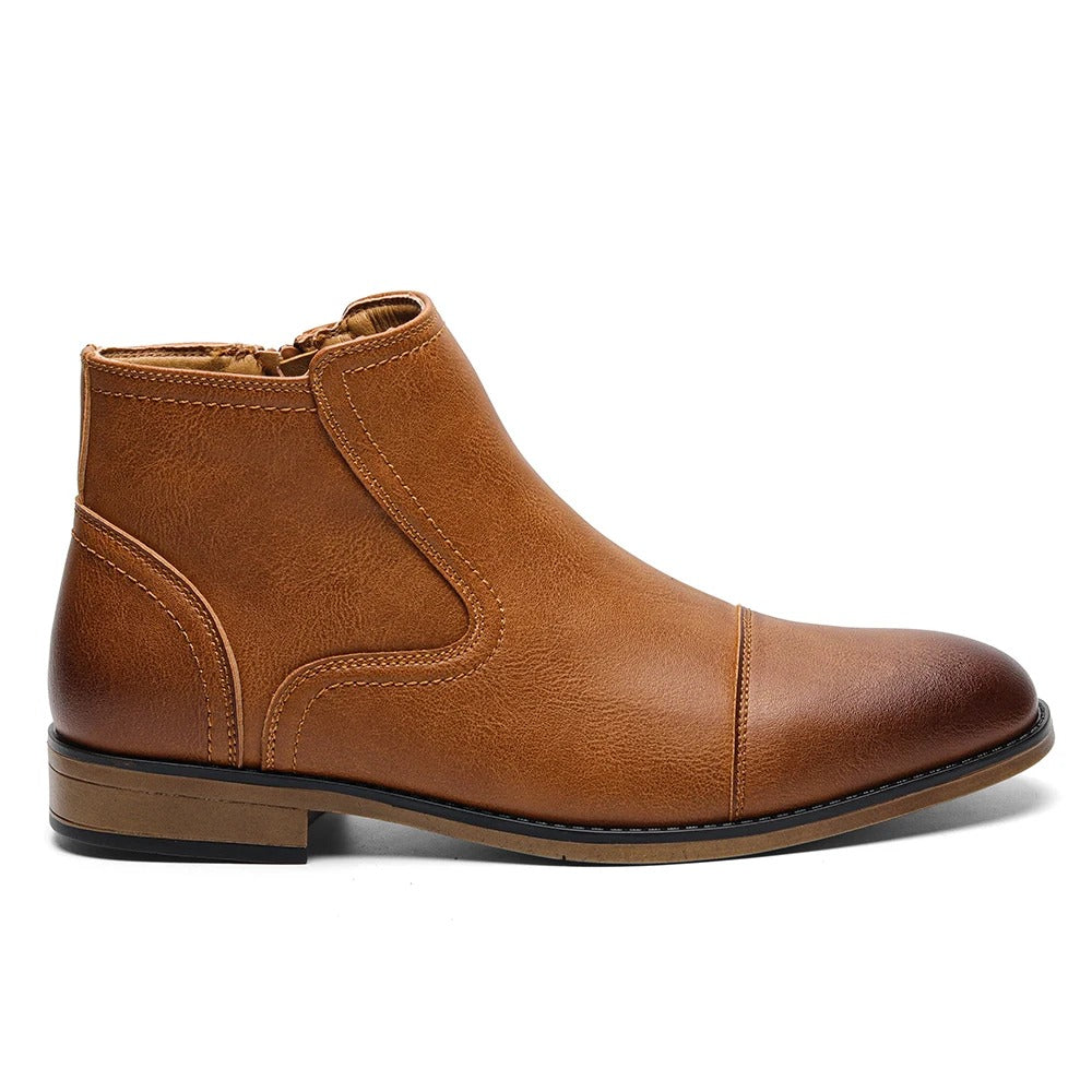 The Marylebone™ – Cap-Toe Zip Boots
