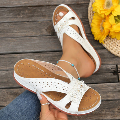 Women's Summer Wedge Sandals – Comfort Slip-Ons