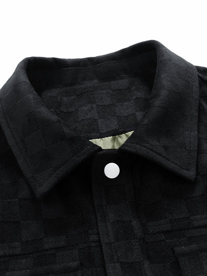 Veyron Checkerboard Suede Pocket Jacket