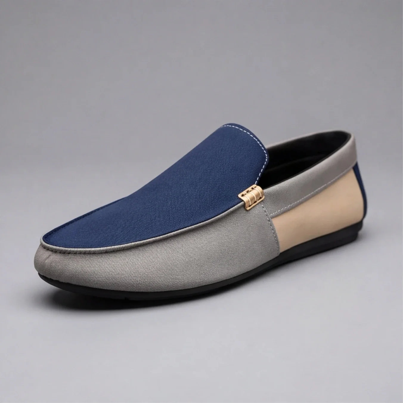 Ashford Patchwork Canvas Loafers