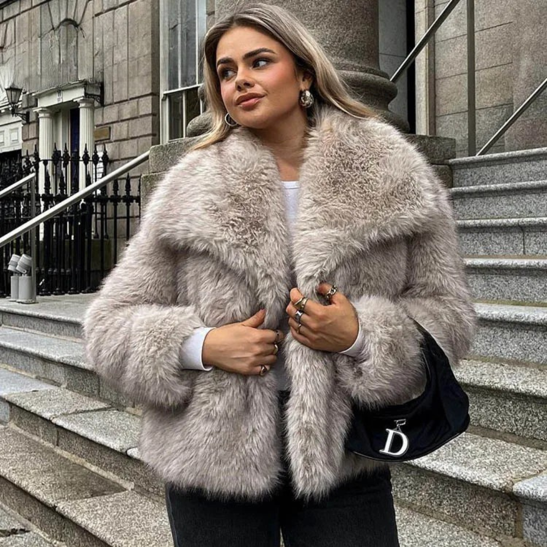 Veralyn Cropped Faux Fur Jacket