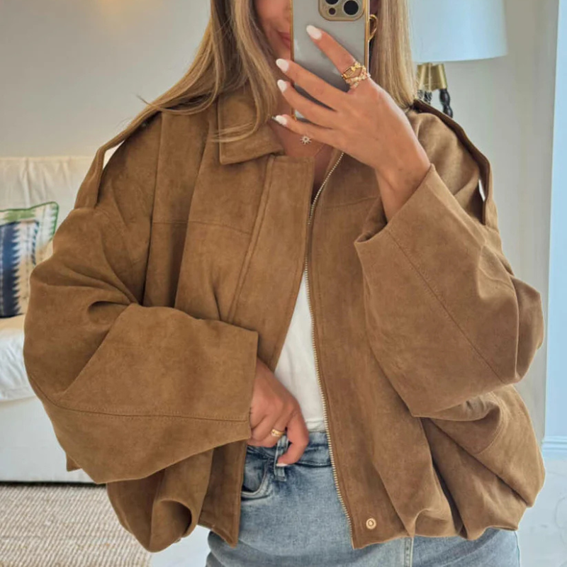 Marcelle™ Suede Bomber Jacket