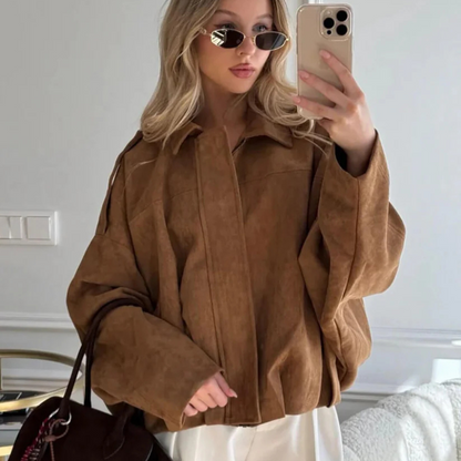 Marcelle™ Suede Bomber Jacket