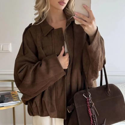 Marcelle™ Suede Bomber Jacket