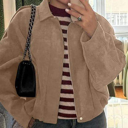 Marcelle™ Suede Bomber Jacket