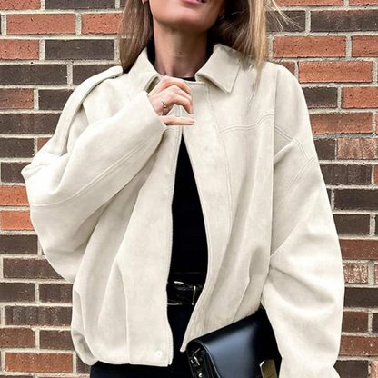 Marcelle™ Suede Bomber Jacket