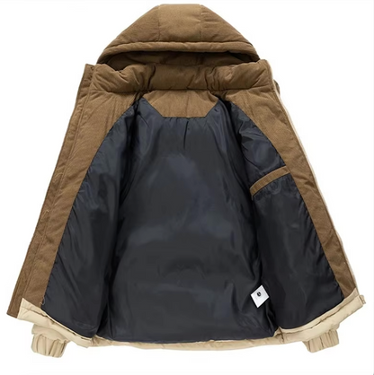 Rowen Corduroy-Trim Puffer Jacket