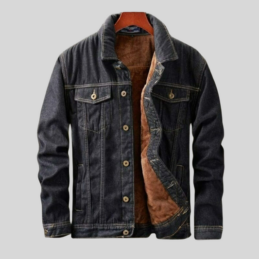 Sherpa-Lined Winter Denim Jacket