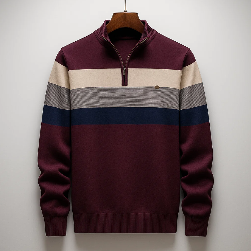 Alford Cotton Quarter-Zip Sweater