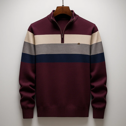 Alford Cotton Quarter-Zip Sweater