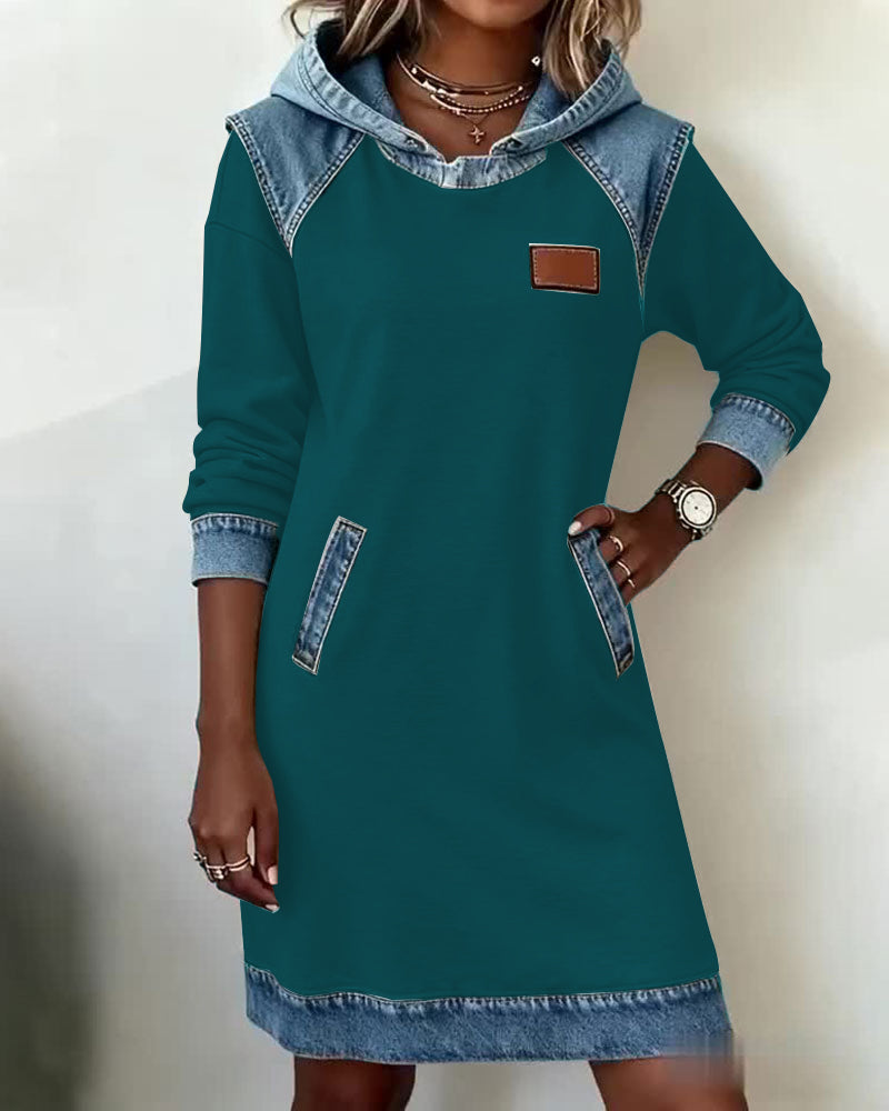 Mirelle Contrast Hoodie Dress