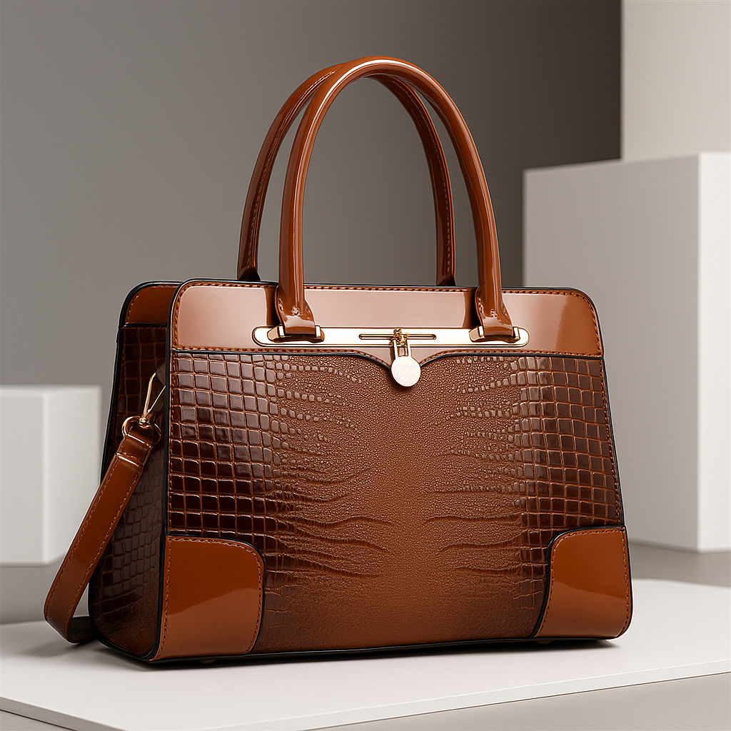 The Knightsbridge – Croc-Embossed Tote