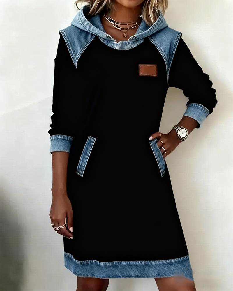 Mirelle Contrast Hoodie Dress