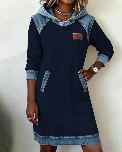 Mirelle Contrast Hoodie Dress