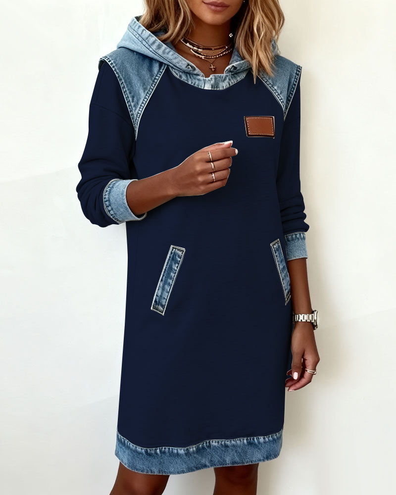 Mirelle Contrast Hoodie Dress