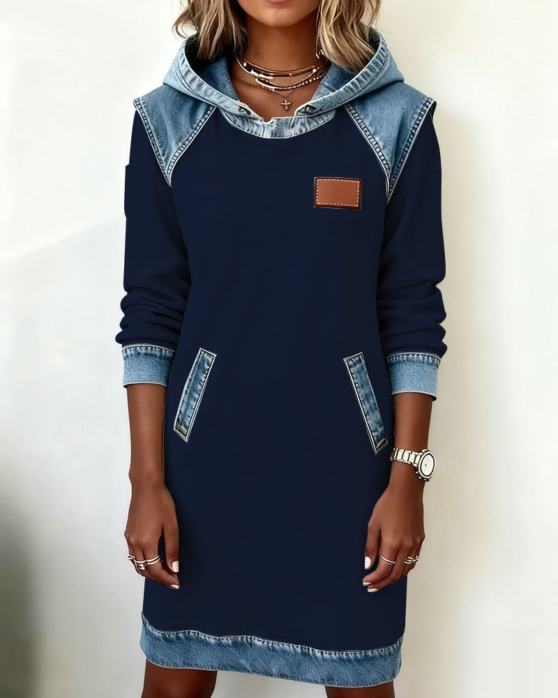 Mirelle Contrast Hoodie Dress