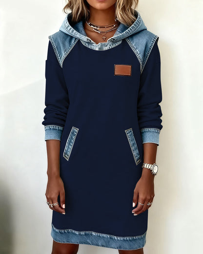 Mirelle Contrast Hoodie Dress