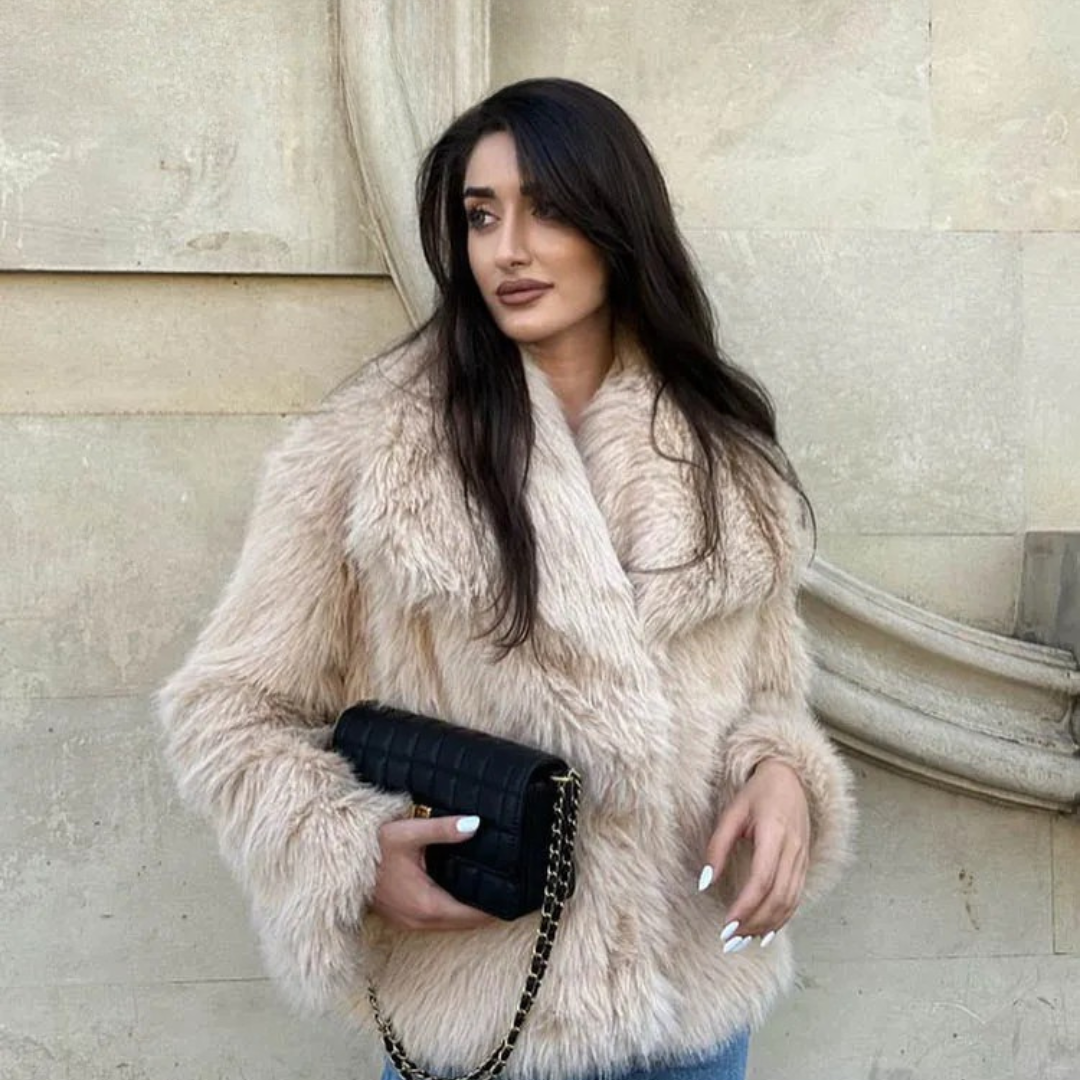 Veralyn Cropped Faux Fur Jacket