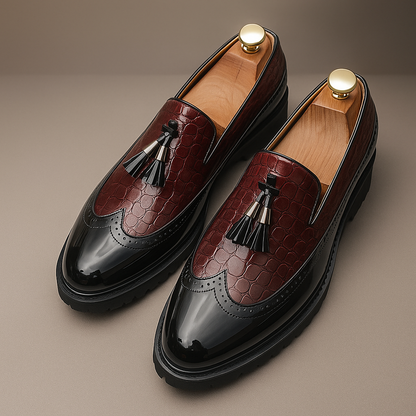 Blackthorn Croc-Effect Tassel Loafers
