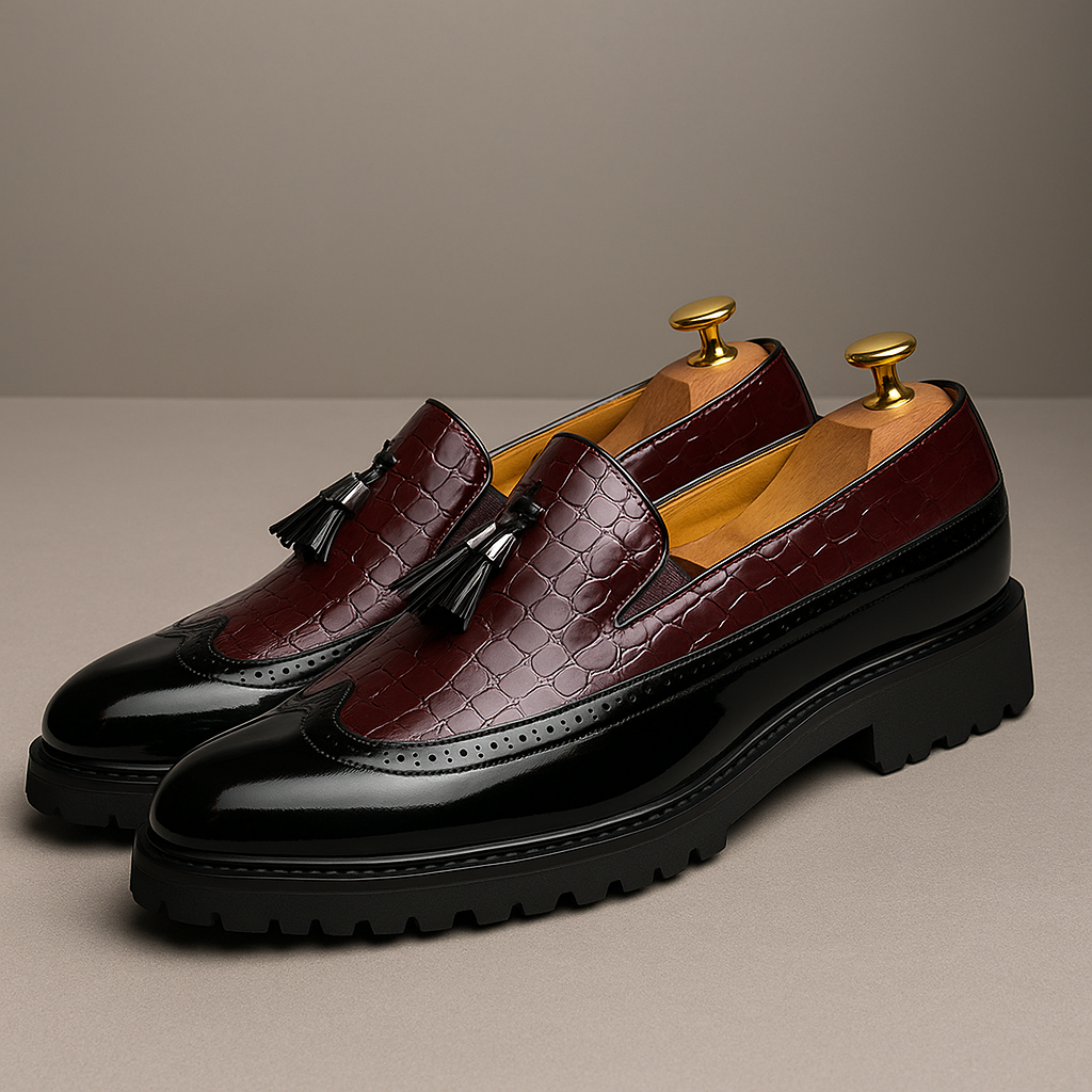 Blackthorn Croc-Effect Tassel Loafers