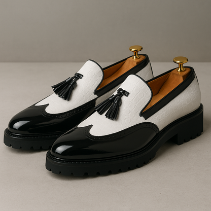 Blackthorn Croc-Effect Tassel Loafers