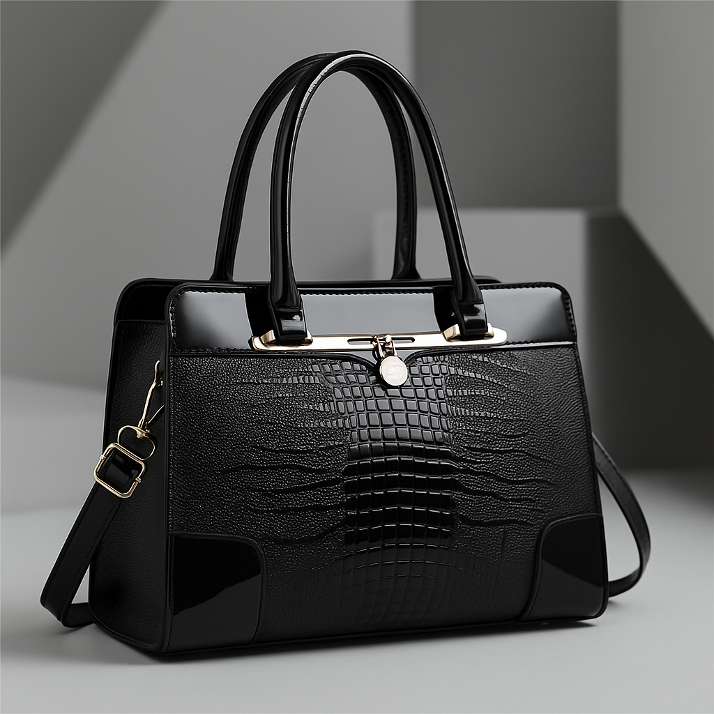The Knightsbridge – Croc-Embossed Tote