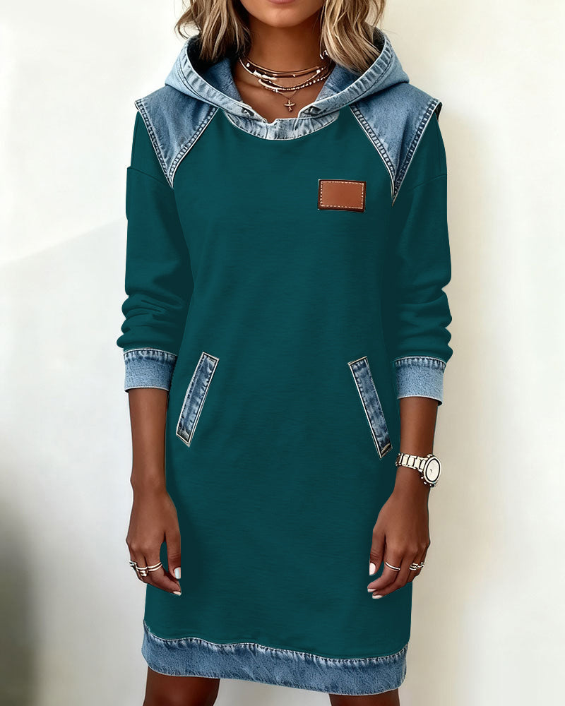 Mirelle Contrast Hoodie Dress