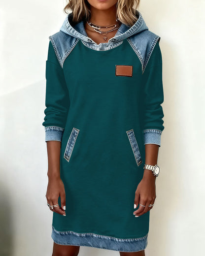 Mirelle Contrast Hoodie Dress