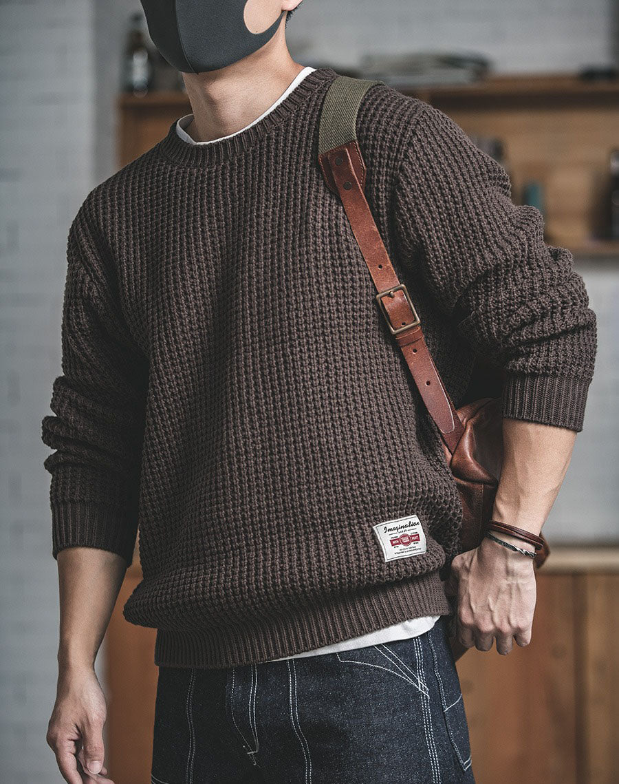 Albin Wool-Blend Retro Knit Sweater
