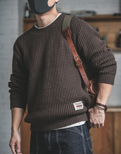 Albin Wool-Blend Retro Knit Sweater