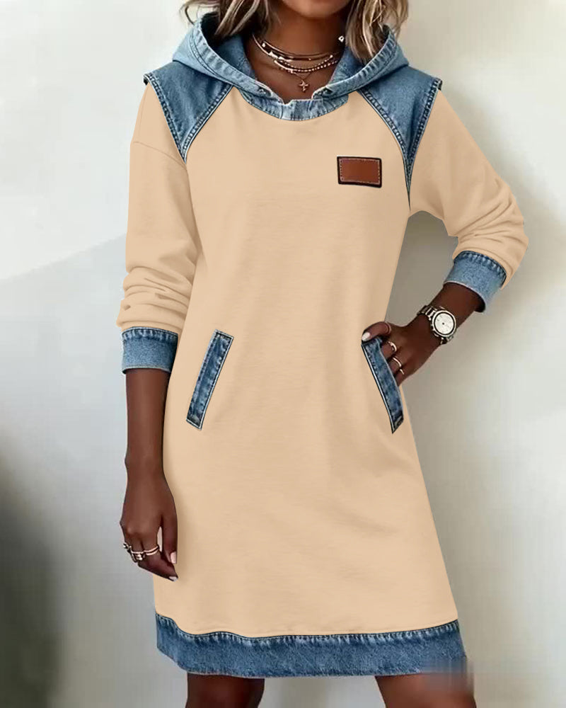 Mirelle Contrast Hoodie Dress