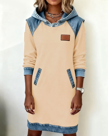 Mirelle Contrast Hoodie Dress