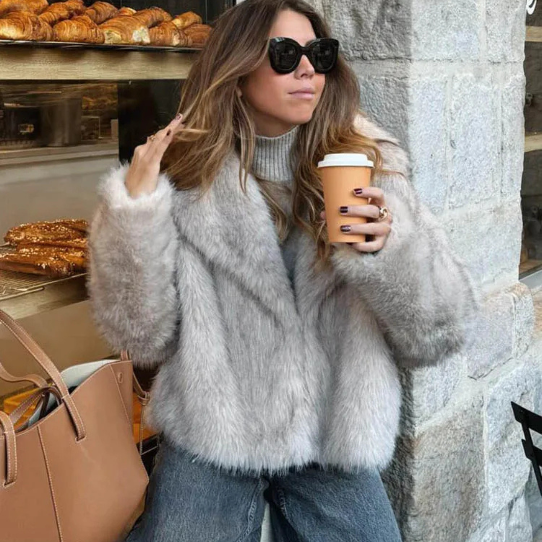 Veralyn Cropped Faux Fur Jacket