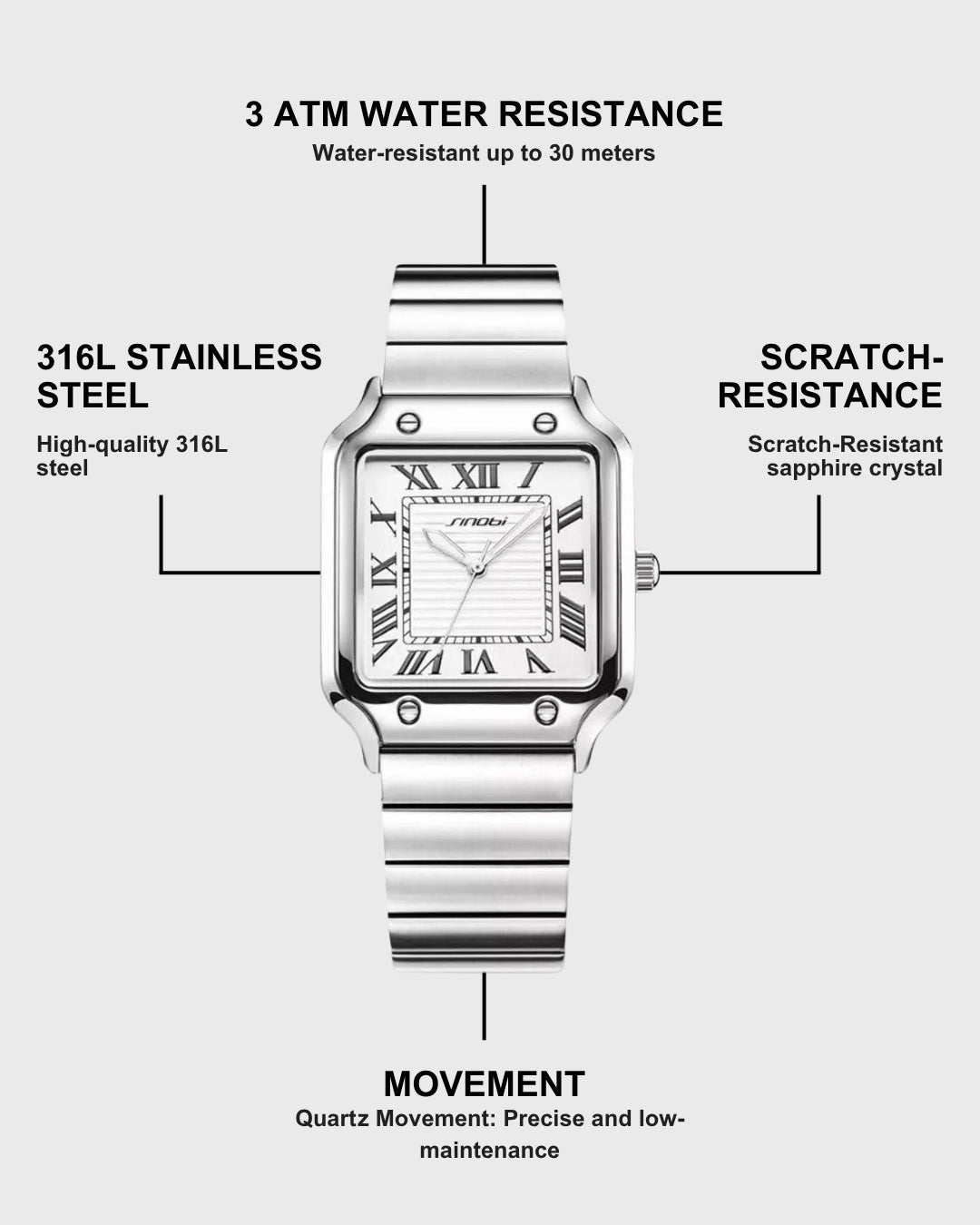 Corsair Square Watch