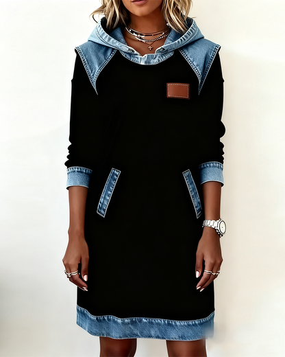 Mirelle Contrast Hoodie Dress