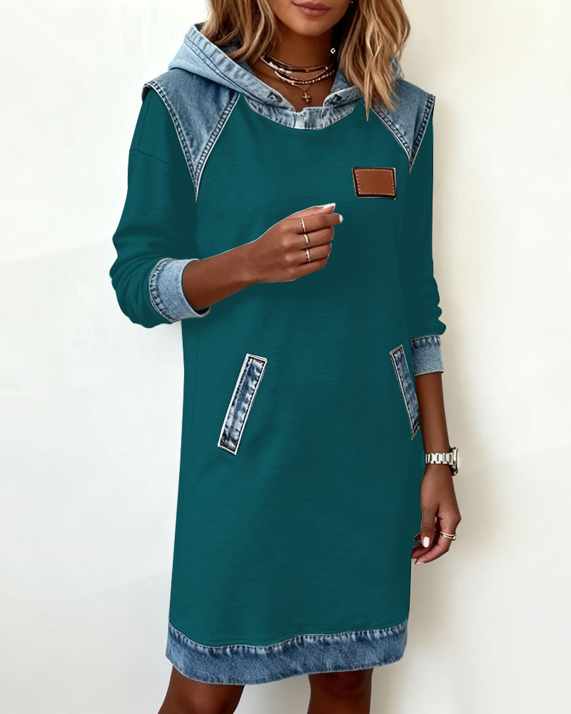 Mirelle Contrast Hoodie Dress