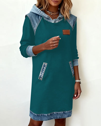Mirelle Contrast Hoodie Dress