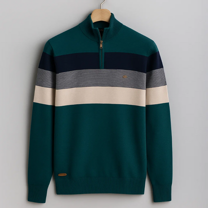 Alford Cotton Quarter-Zip Sweater