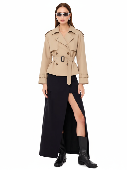 Talia | Cropped Trench Coat