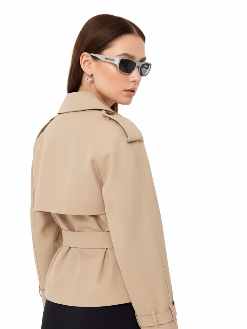 Talia | Cropped Trench Coat