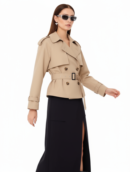 Talia | Cropped Trench Coat