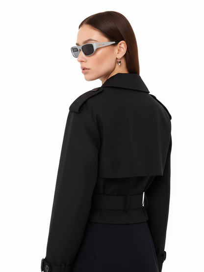 Talia | Cropped Trench Coat