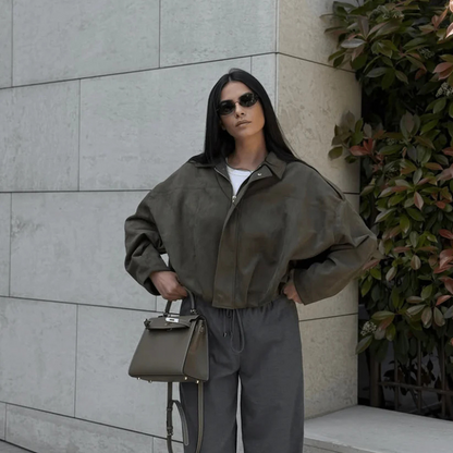 Marcelle™ Suede Bomber Jacket