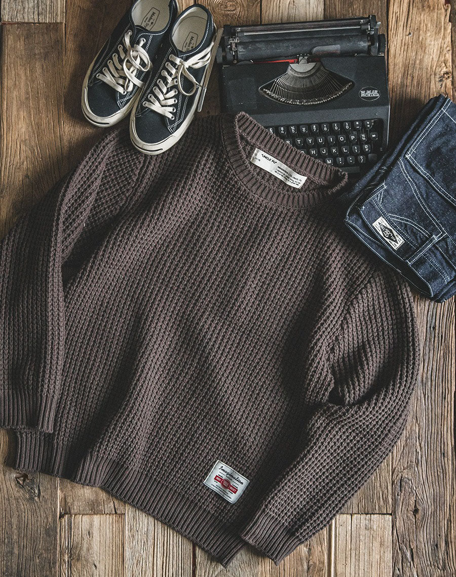 Albin Wool-Blend Retro Knit Sweater