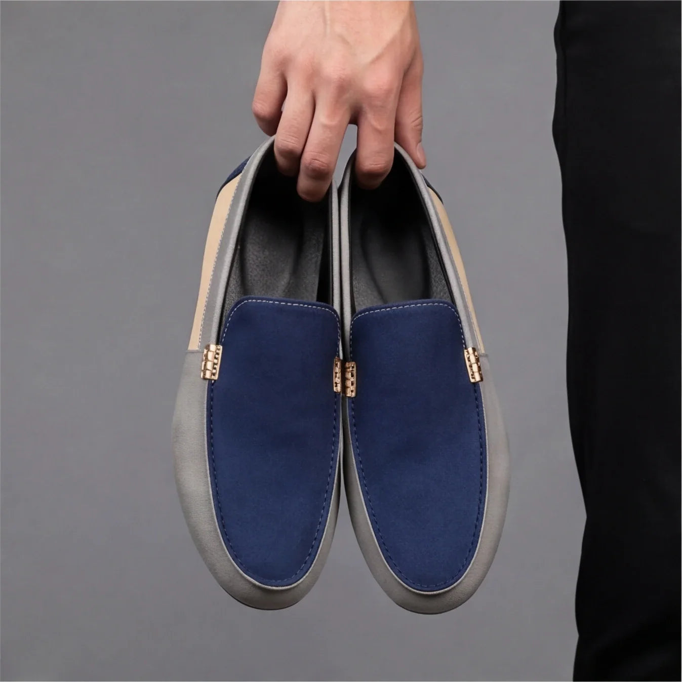 Ashford Patchwork Canvas Loafers