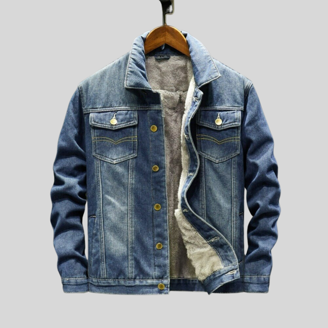 Sherpa-Lined Winter Denim Jacket