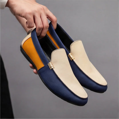 Ashford Patchwork Canvas Loafers